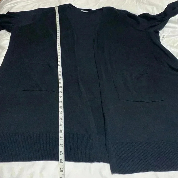 Amazon Essentials Black Plus Sized Open Front Long Cardigan w/ Pockets, Size 6X. - Picture 13 of 14